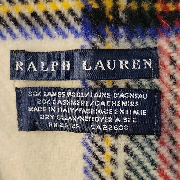 Ralph Lauren Vintage Plaid Fringe Shawl - Picture 8 of 14